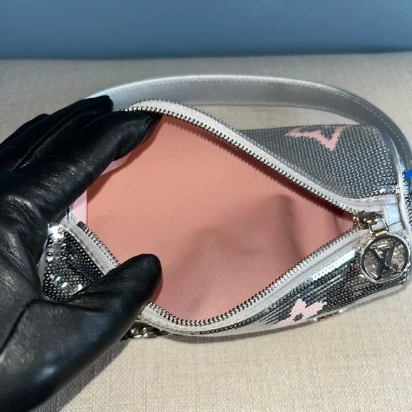 Louis Vuitton Special Edition Silver Sequin Papillon Bag - Picture 13 of 13